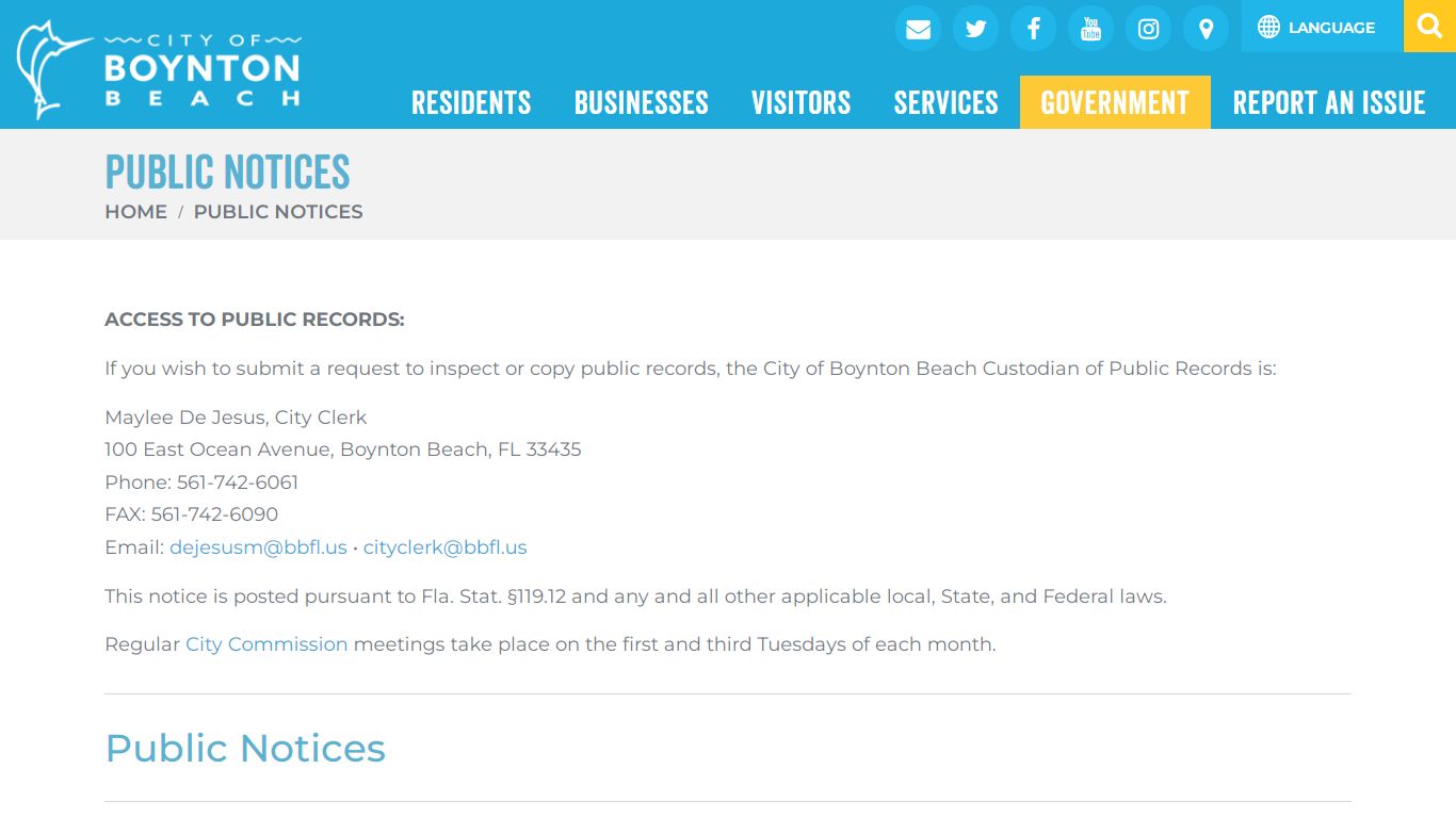 City of Boynton Beach | Public Notices