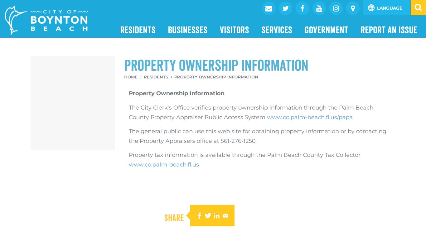 Property Ownership Information | City of Boynton Beach